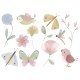 Sienos lipdukai Flowers&butterflies