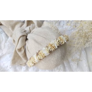 Galvajuostė kūdikiui 3-24mėn. sand DRY FLOWERS 