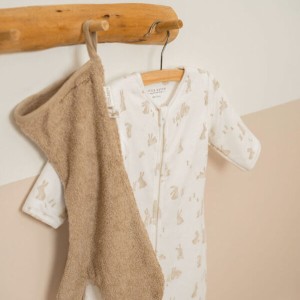 Ekologiškos medvilnės prausimo pirštinė Pure Beige